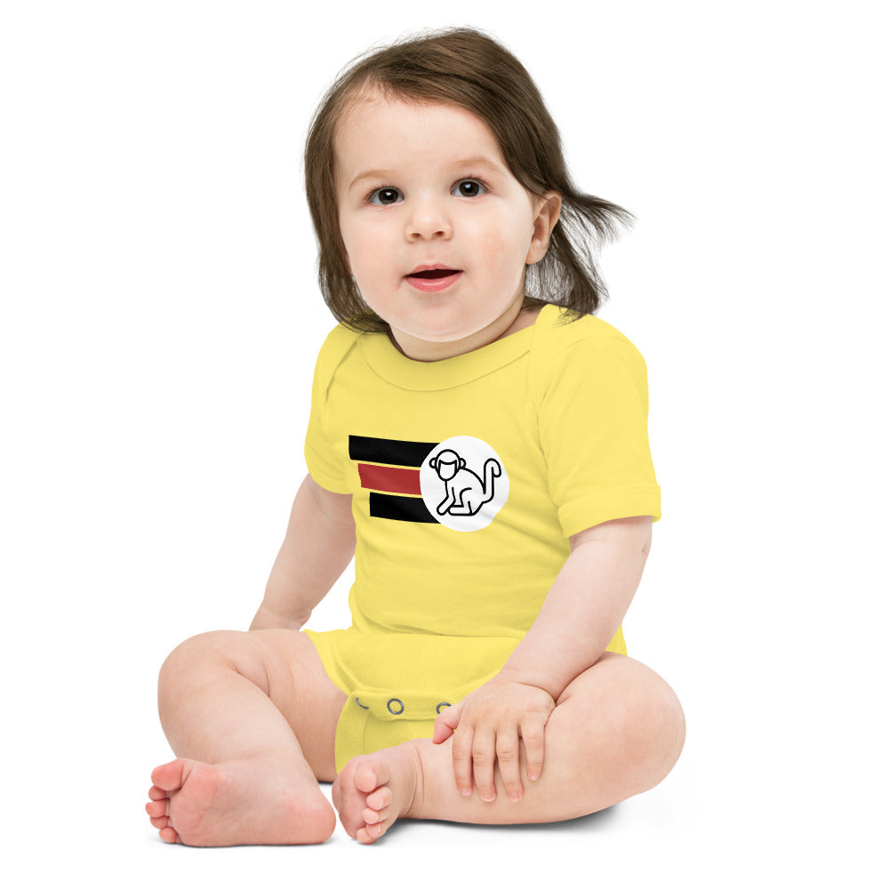 Fabs & Co Logo With Stripes Baby BodySuit