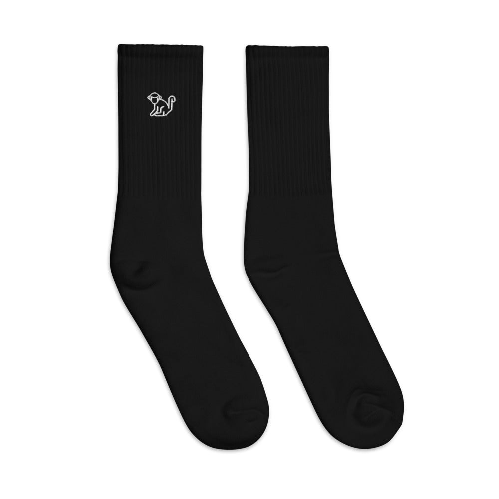 Fabs & Co Embroidered Socks Black