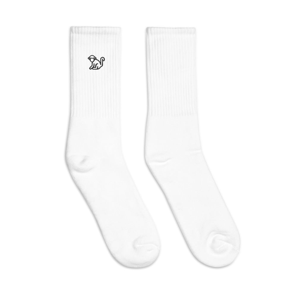 Fabs and Co Embroidered socks White