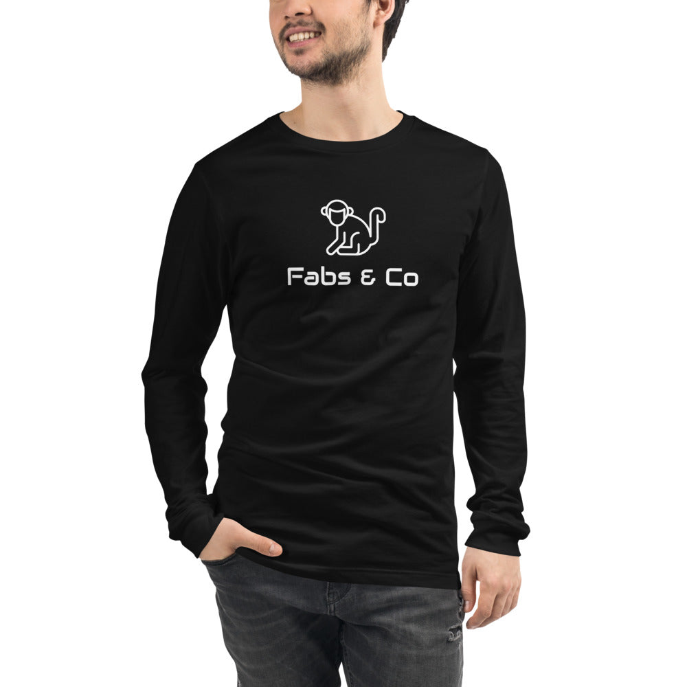 Fabs & Co Original Logo Mens Black Long Sleeve T-Shirt