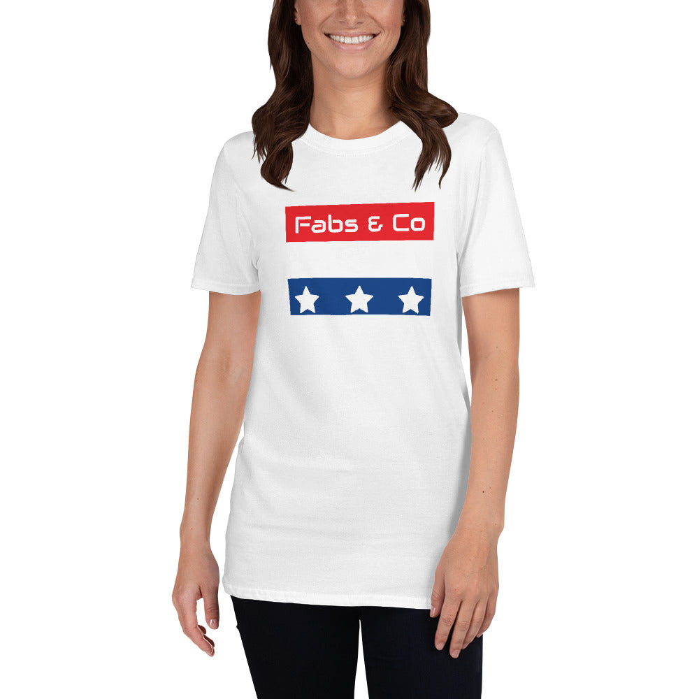 Stars and Stripes Wordmark Logo Womens T-Shirt