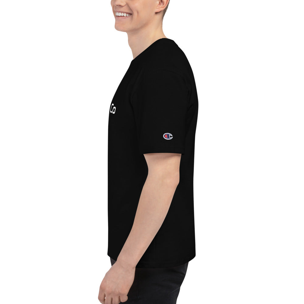 Fabs & Co x Champion White Wordmark Logo Mens T-Shirt