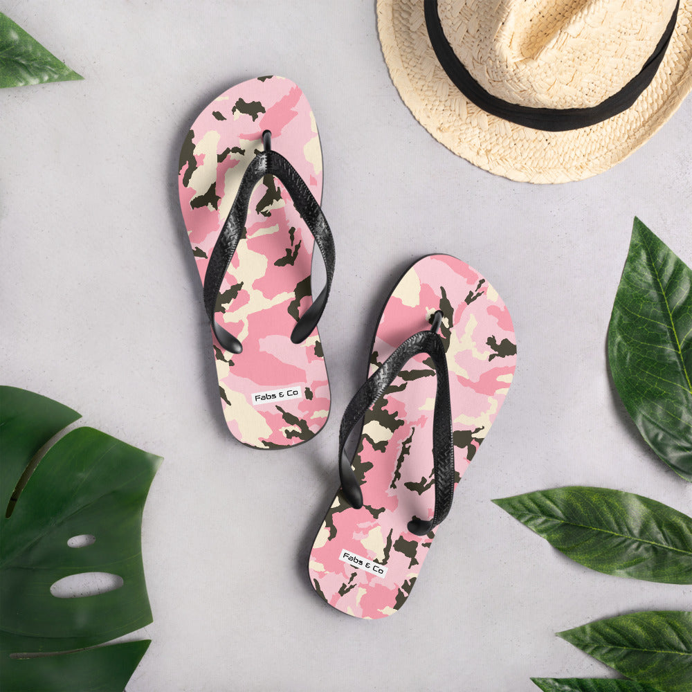 Pink Camo Womens Flip-Flops