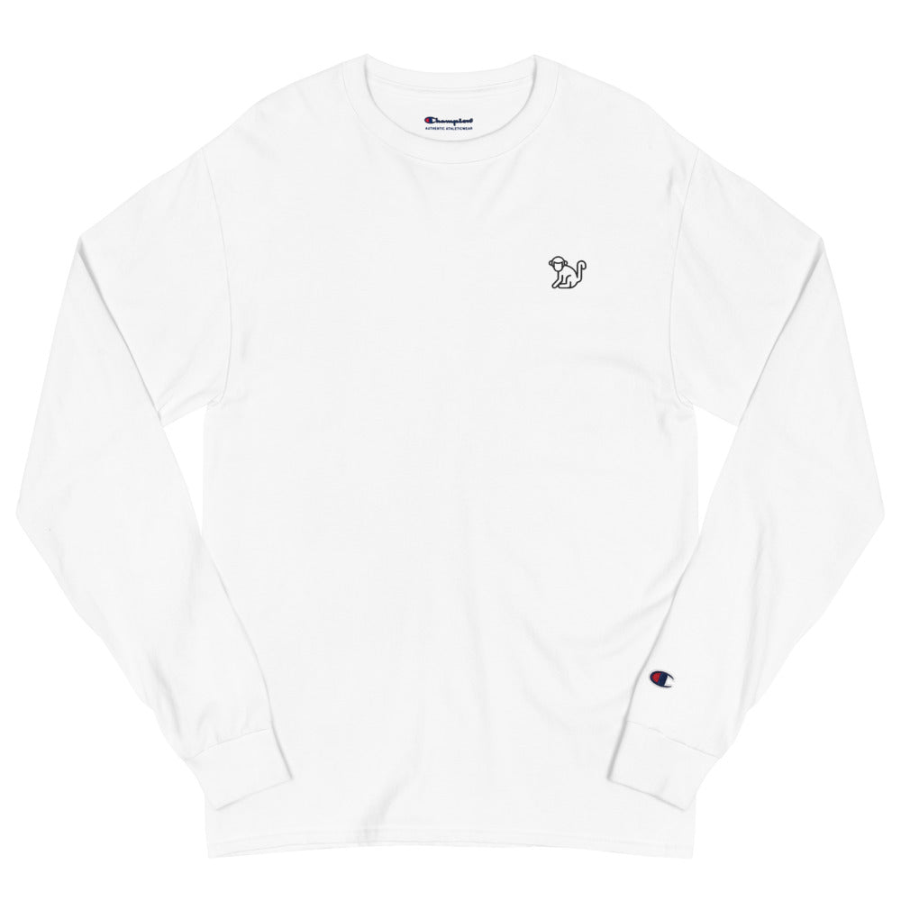 Fabs & Co x Champion Black Logo Mens Long Sleeve T-Shirt