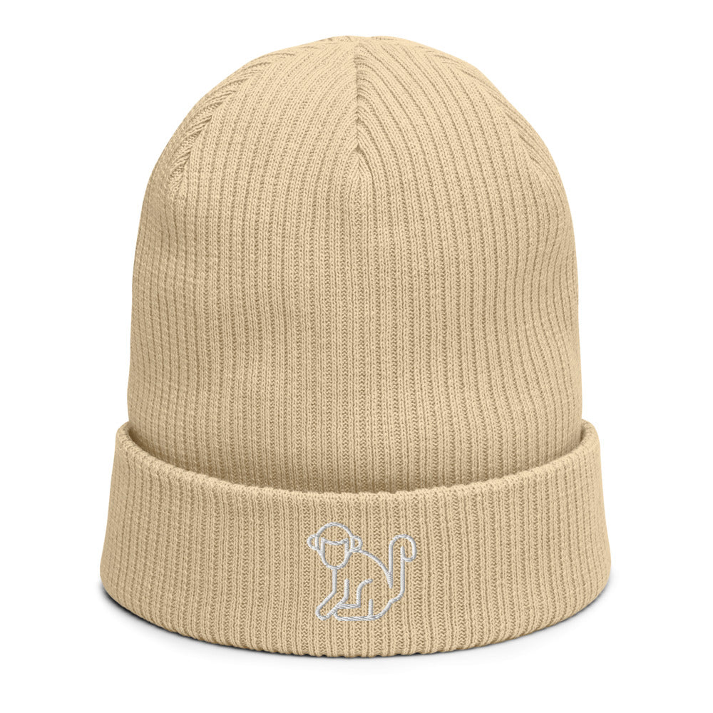 White Logo Beanie