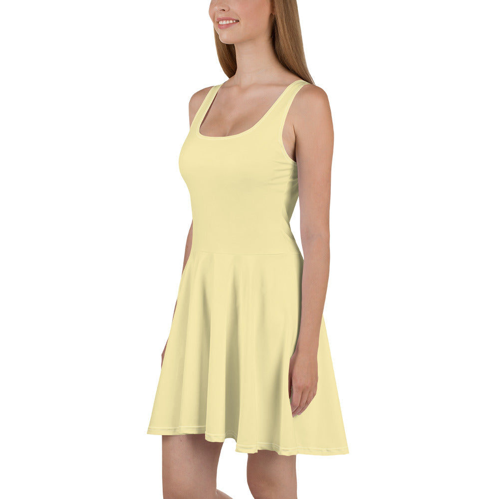 Yellow Womens Skater Dress