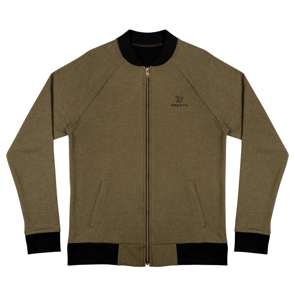 Black Original Badge Logo Mens Bomber Jacket