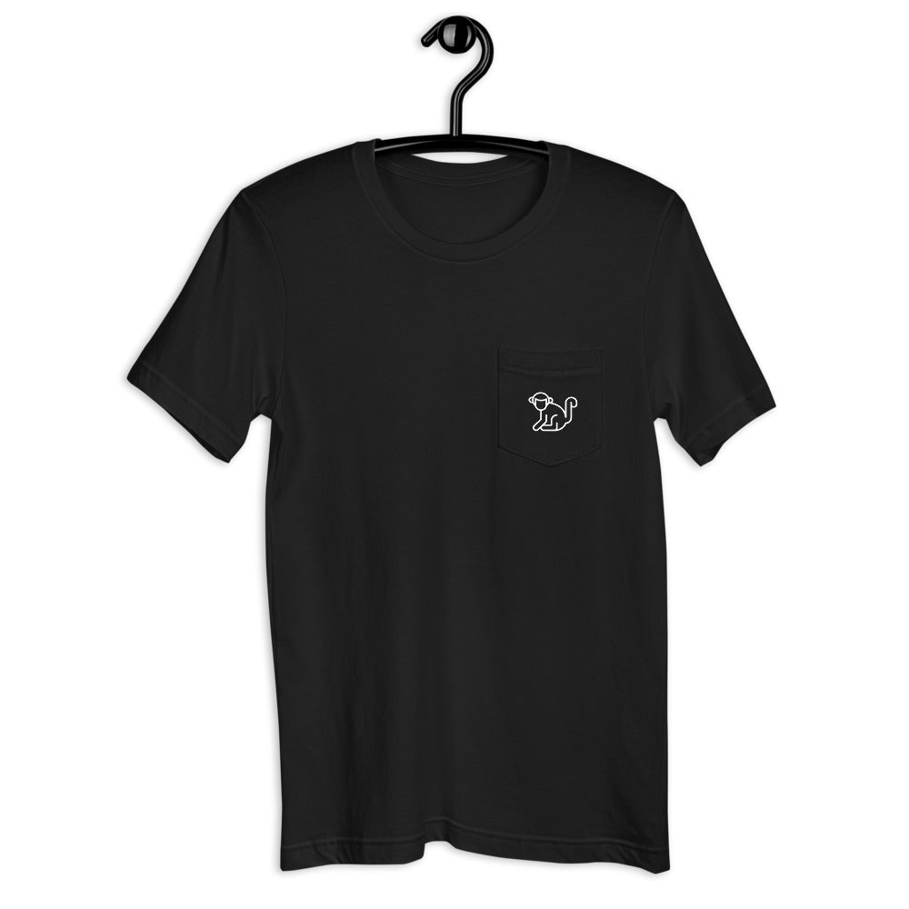 White Pocket Logo Mens T-Shirt