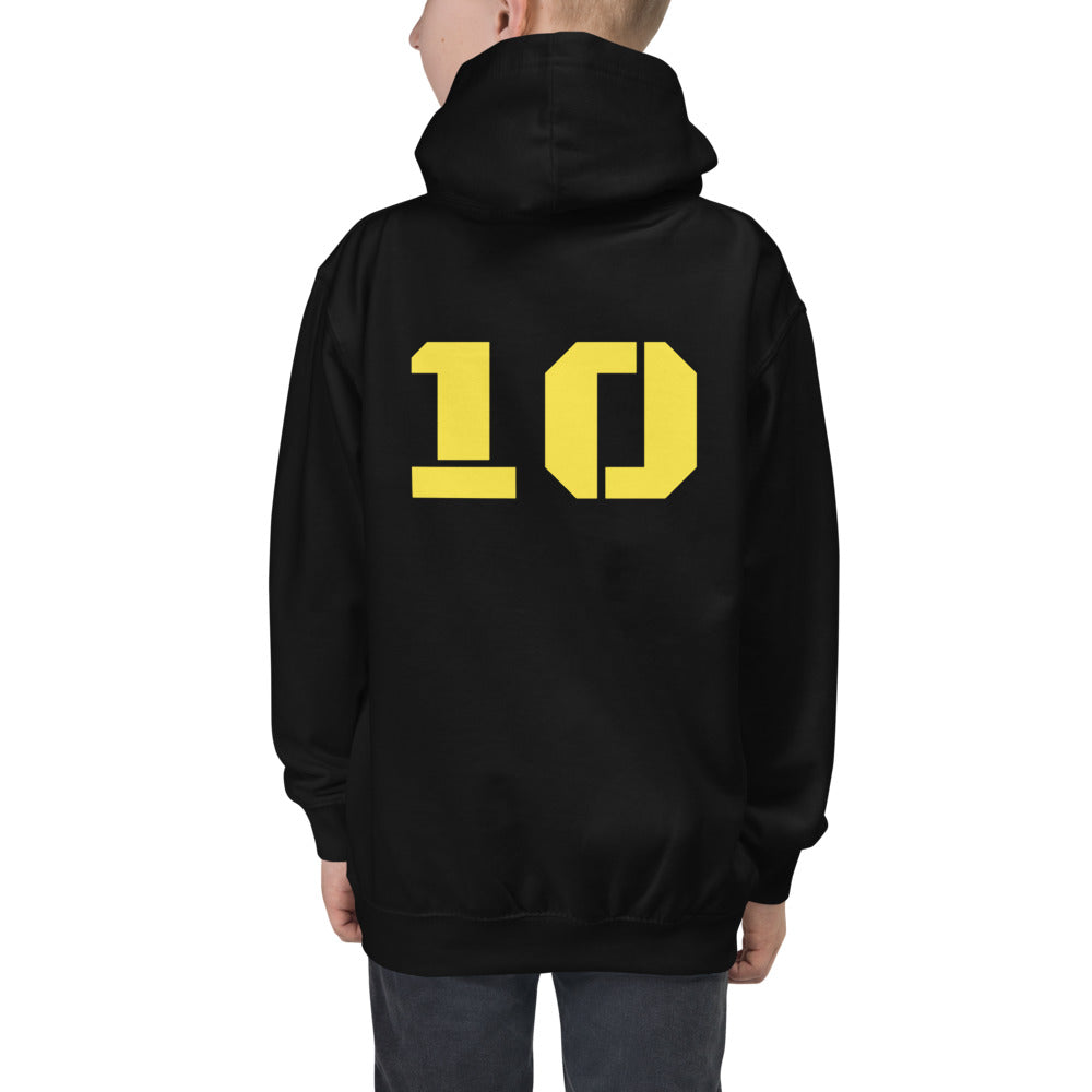 Number 10 Soccer Player Print Boys Hoodie