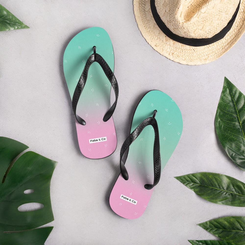Two Tone Womens Flip-Flops