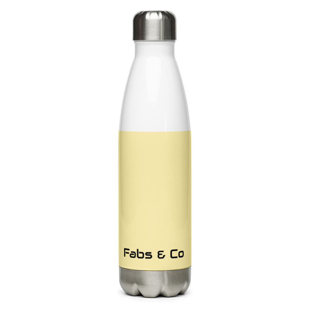 Fabs & Co Mellow Yellow Stainless Steel Water Bottle
