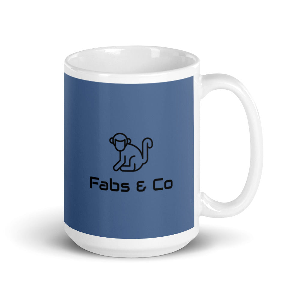 Fabs & Co Blue Glossy Mug