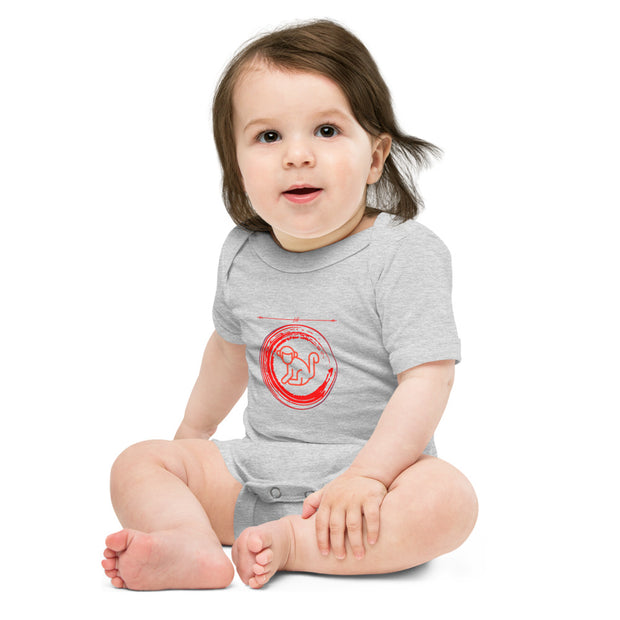 Fabs & Co Red Logo Baby Short Sleeve Bodysuit