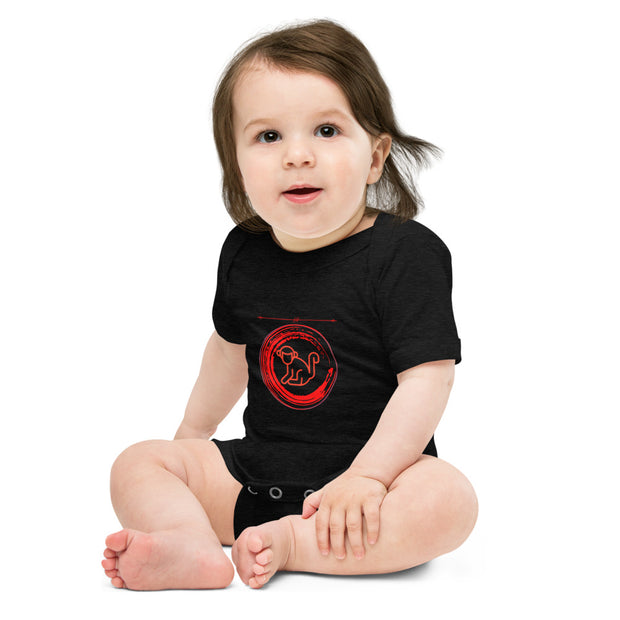 Fabs & Co Red Logo Baby Short Sleeve Bodysuit