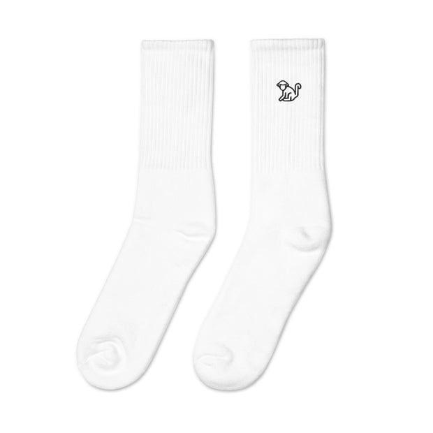 Fabs and Co Embroidered socks White