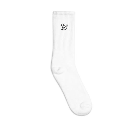 Fabs and Co Embroidered socks White