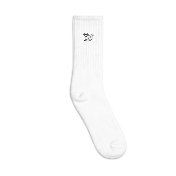 Fabs and Co Embroidered socks White