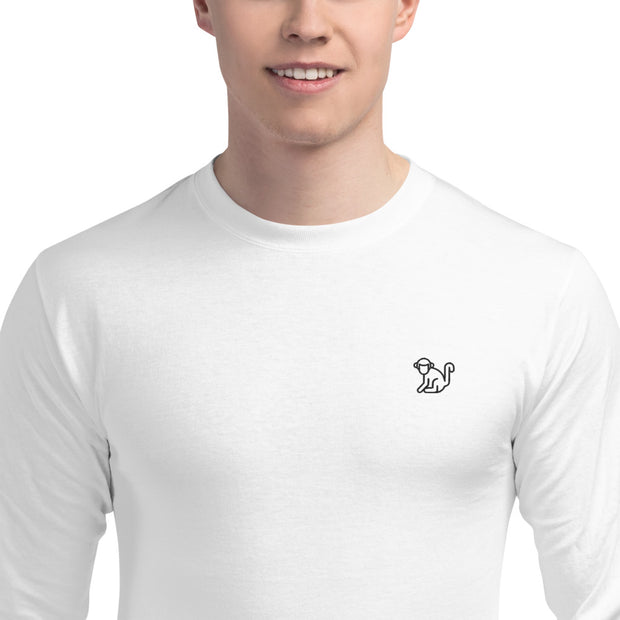 Fabs & Co x Champion Black Logo Mens Long Sleeve T-Shirt