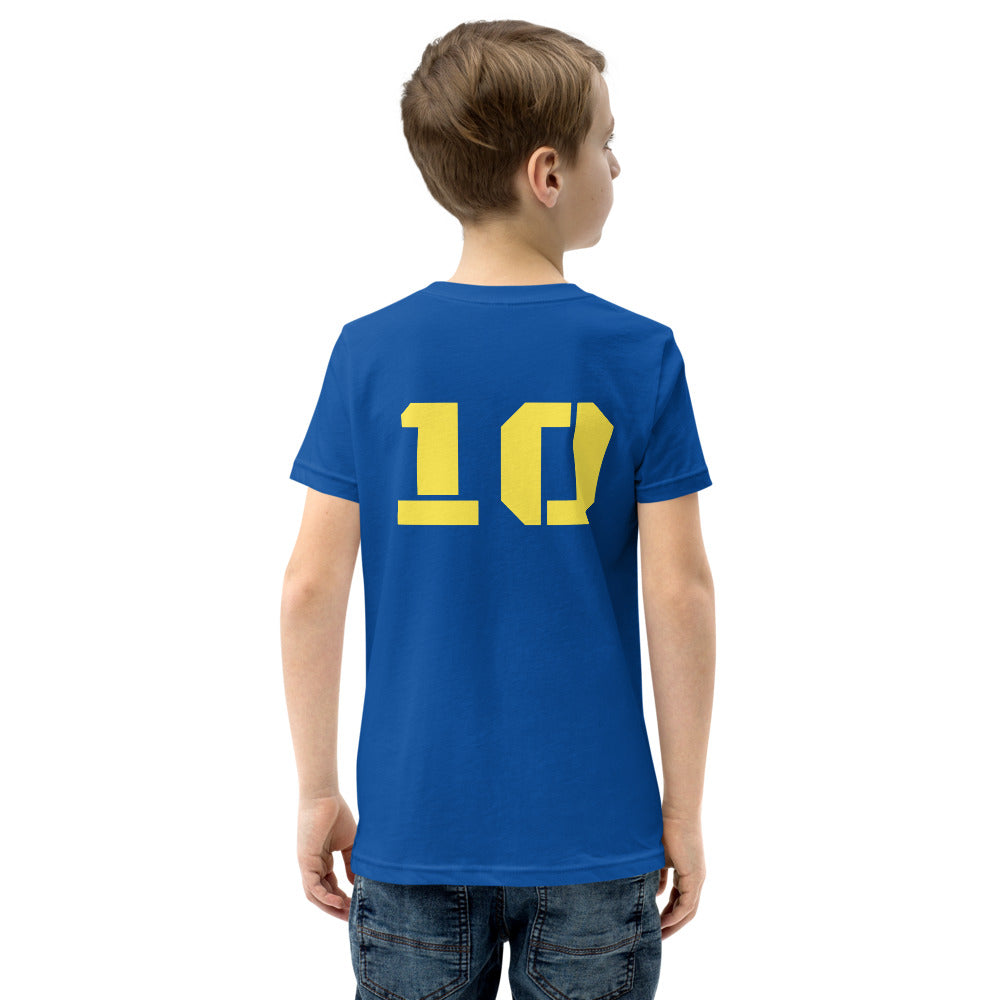 Number 10 Soccer Player Print Boys T-Shirt