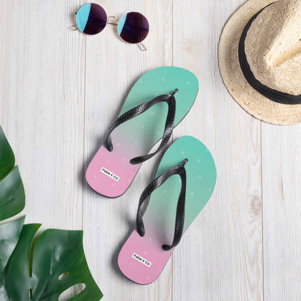 Two Tone Womens Flip-Flops