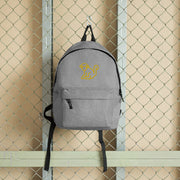 Embroidered Yellow Logo Backpack