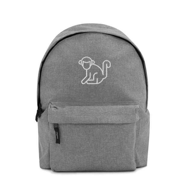 Embroidered White Logo Backpack