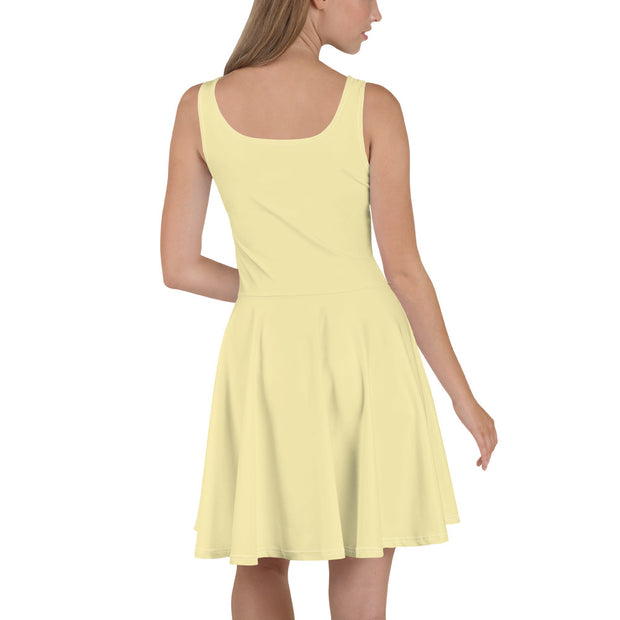 Yellow Womens Skater Dress