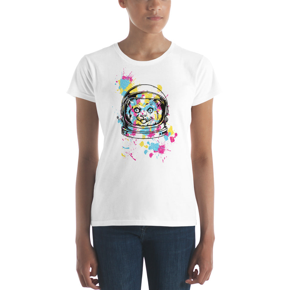 Cat in Space Womens T-Shirt