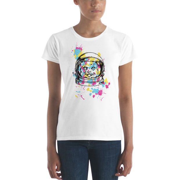 Cat in Space Womens T-Shirt