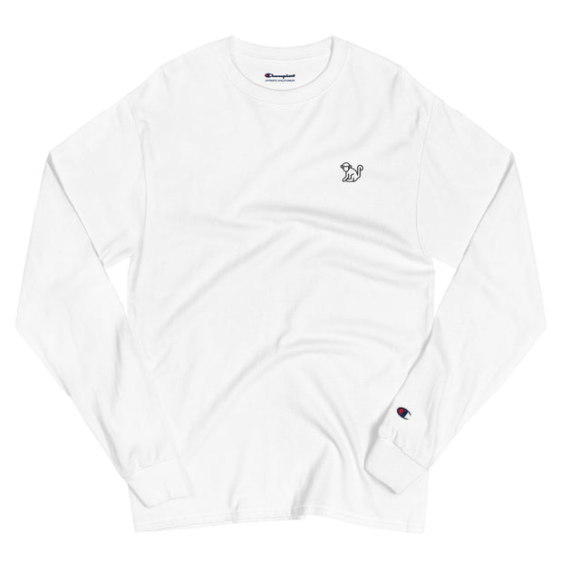 Fabs & Co x Champion Black Logo Mens Long Sleeve T-Shirt
