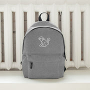 Embroidered White Logo Backpack