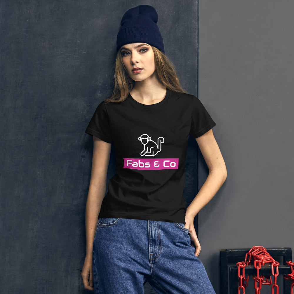 Plum Stripe Original Logo Womens T-Shirt