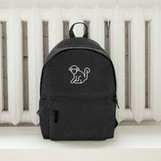 Embroidered White Logo Backpack