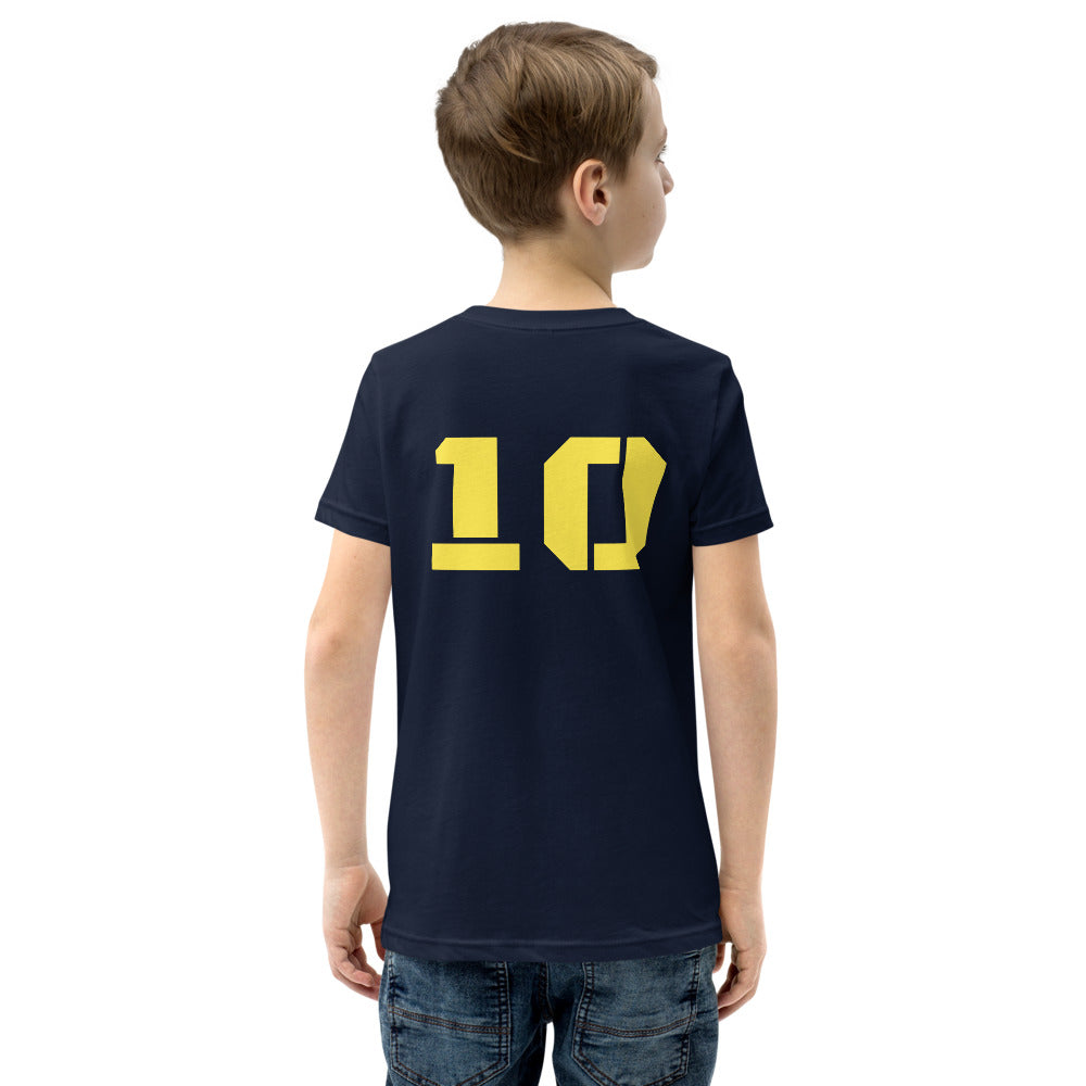 Number 10 Soccer Player Print Boys T-Shirt