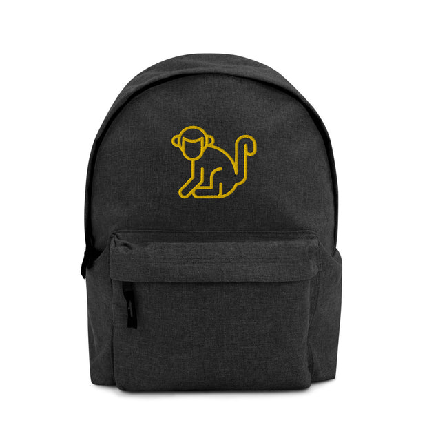 Embroidered Yellow Logo Backpack