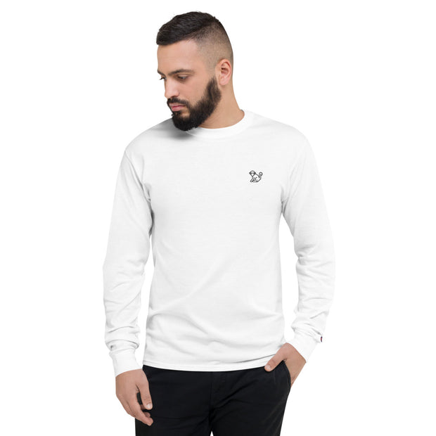 Fabs & Co x Champion Black Logo Mens Long Sleeve T-Shirt