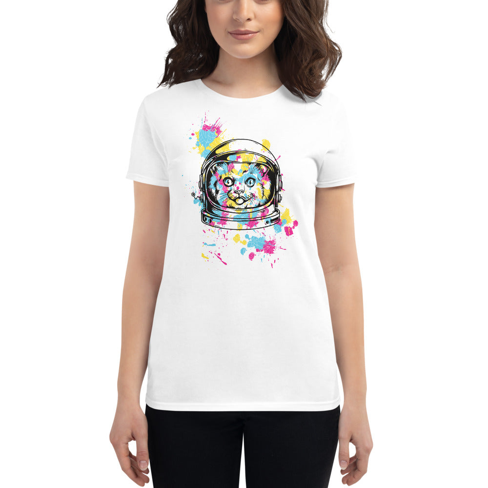 Cat in Space Womens T-Shirt