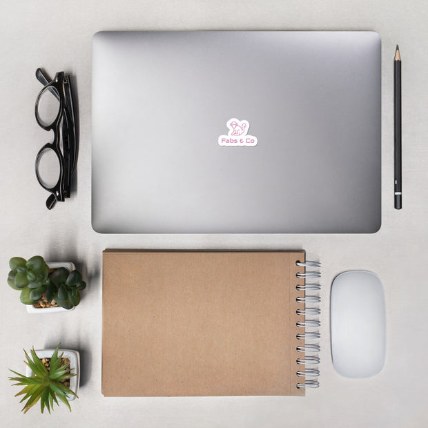 Original Pastel Pink Logo Bubble-Free Stickers