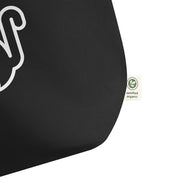 Large White Logo Organic Tote Bag