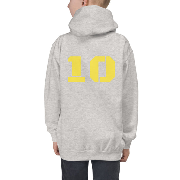 Number 10 Soccer Player Print Boys Hoodie