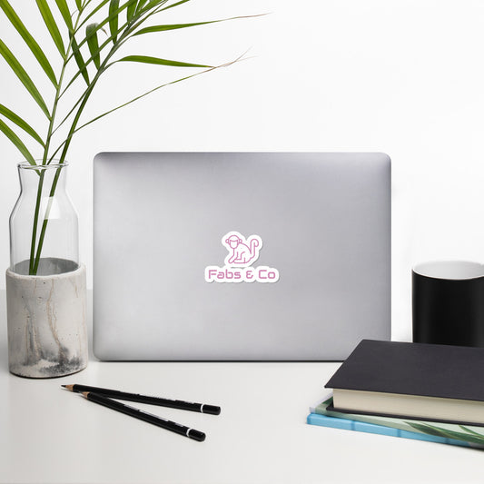 Original Pastel Pink Logo Bubble-Free Stickers