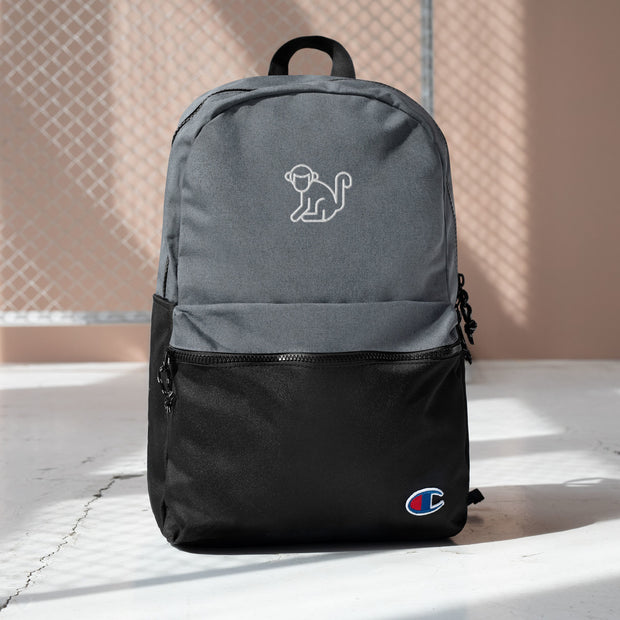 Fabs & Co x Champion Embroidered White Logo Backpack