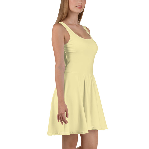 Yellow Womens Skater Dress