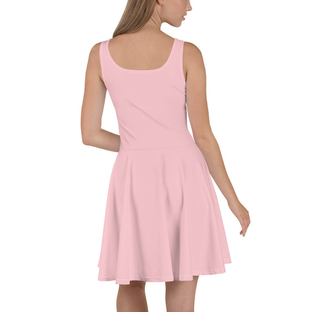Pink Womens Skater Dress