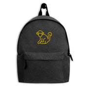 Embroidered Yellow Logo Backpack