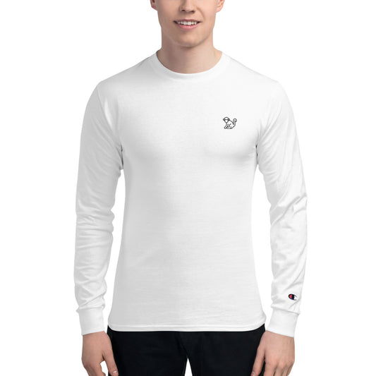 Fabs & Co x Champion Black Logo Mens Long Sleeve T-Shirt