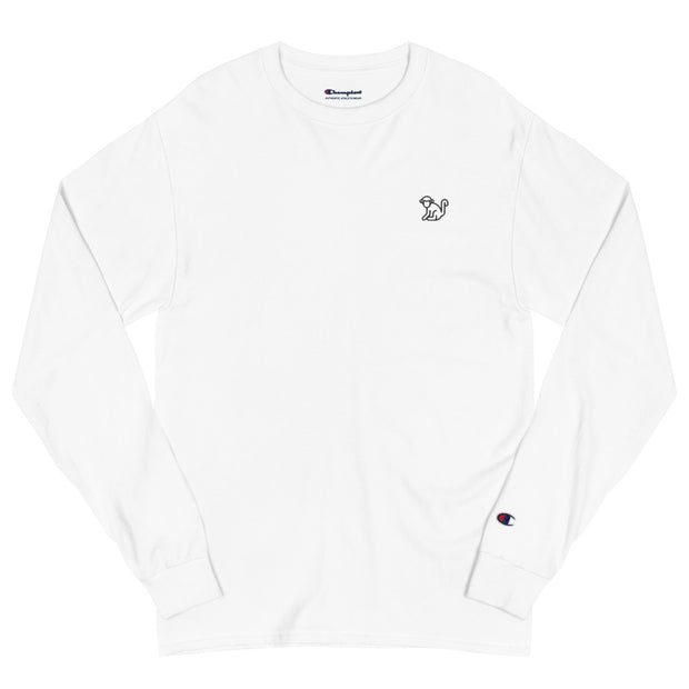 Fabs & Co x Champion Black Logo Mens Long Sleeve T-Shirt