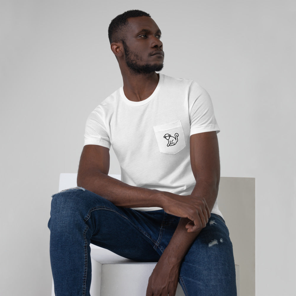 Black Pocket Logo Mens T-Shirt