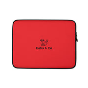 Black Original Logo Red Laptop Sleeve