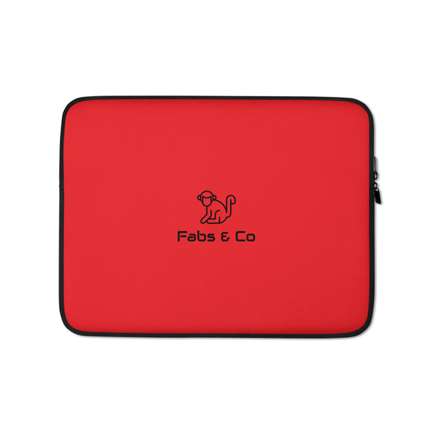 Black Original Logo Red Laptop Sleeve